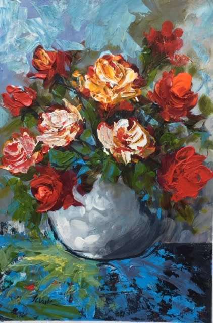 "Roses" Original Painting by S.A. Artist, Joy Clark