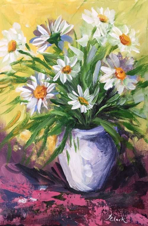 "Red Roses" Original Painting by S.A. Artist, Joy Clark