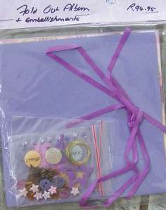 Scrapbooking Fold Out Mini Album with Embellishments