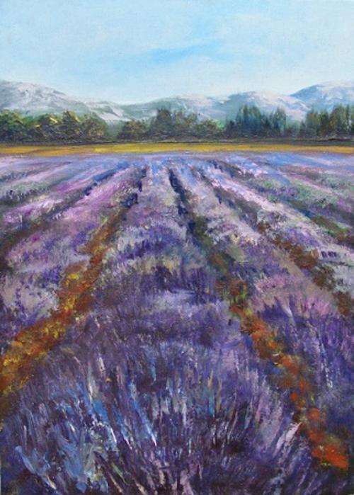 "Lavender Field" Oil Painting by Joy Clark