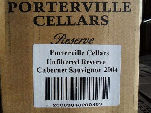 Porteville Cellars Unfiltered Reserve-Cabernet Sauvignon 2004