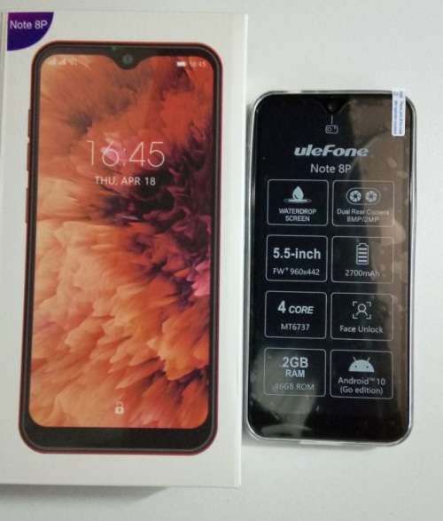 Ulefone Note 8P Android 10, 4G LTE, 2 sim card, Face ID, 55 inch