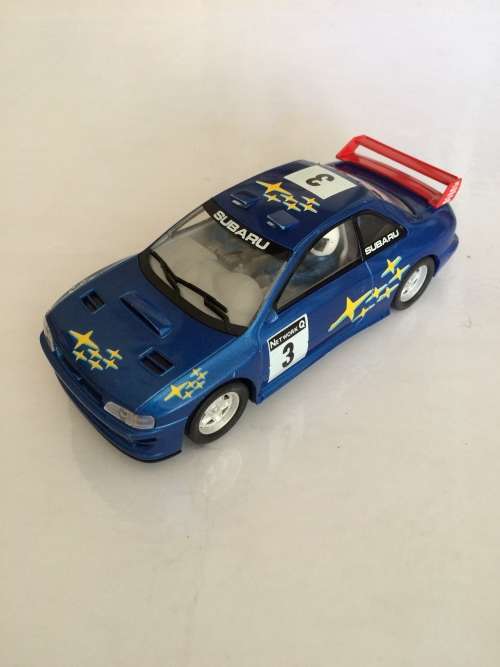 Scalextric Subaru Impreza no 3 with red spoiler