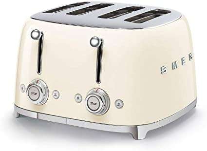 Smeg 50s Retro Style 4-Slice Toaster Cream TSF02CREU