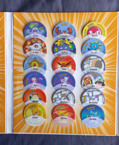 Complete Pokemon Tazos 2 Album and Tazos