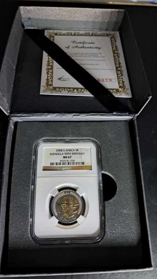 4×2008 90TH BIRTHDAY R5 MS67 NGC GRADED