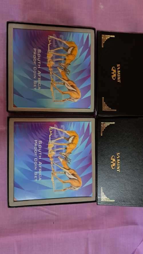 2 × YEAR 2000  PROOF SETS IN SA MINTBOXES