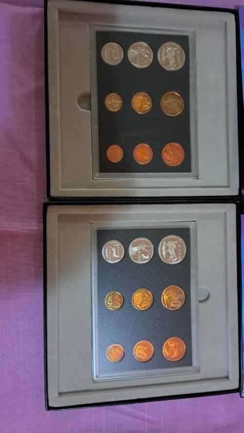 2 × YEAR 2000  PROOF SETS IN SA MINTBOXES