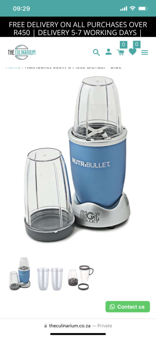 Nutribullet 600W 8 Piece Blender - Blue