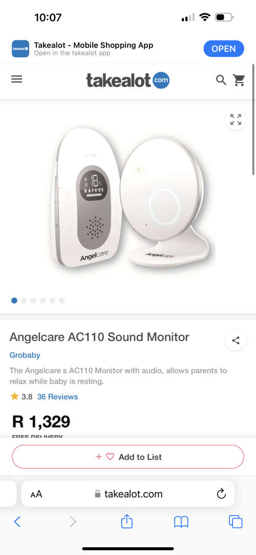 Angelcare AC110 Sound Monitor