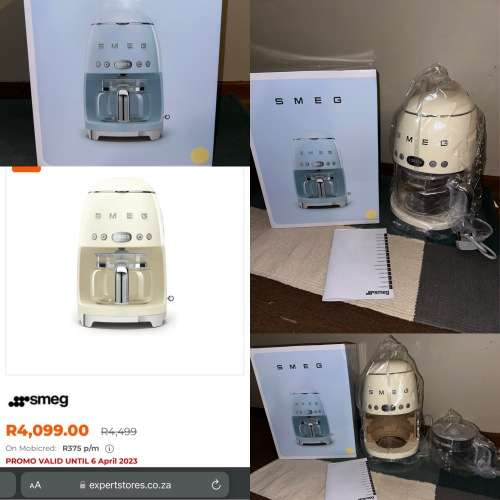 Smeg 50`s Retro Style Filter Coffee Machine - Glossy Cream