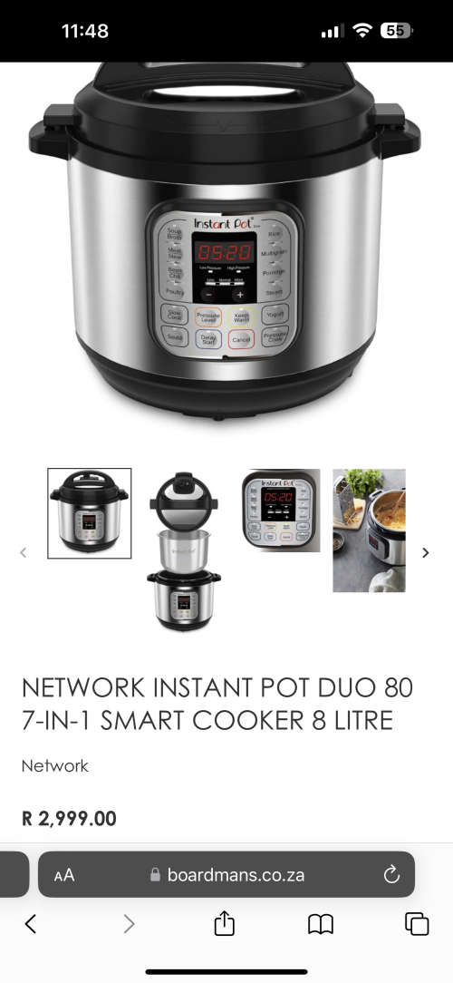 Instant Pot Duo 7-in-1 Smart Cooker (8L) (Brand New)