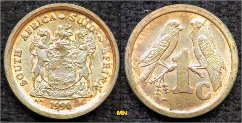 ERROR COIN - Cracked die - 1c - One cent - 1990