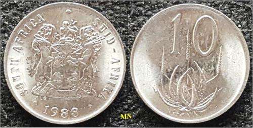 10 Cents SOUTH AFRICA - SUID-AFRIKA - 1988