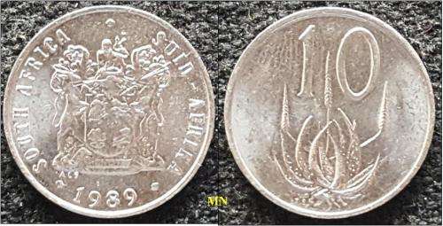 10 Cents SOUTH AFRICA - SUID-AFRIKA - 1989