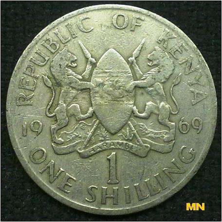Kenya - 1969 one shilling