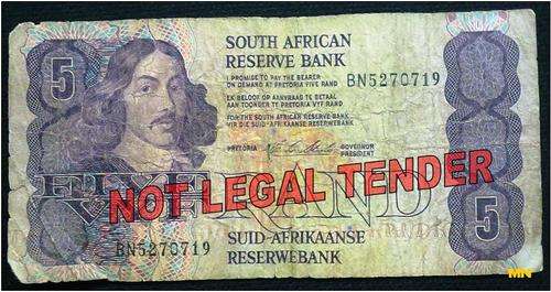 R5 - Five rand note - C.L. Stals- #BN 5270719
