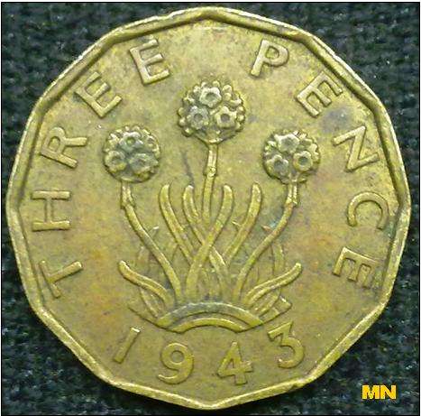 Great Britain - Three Pence - 1943