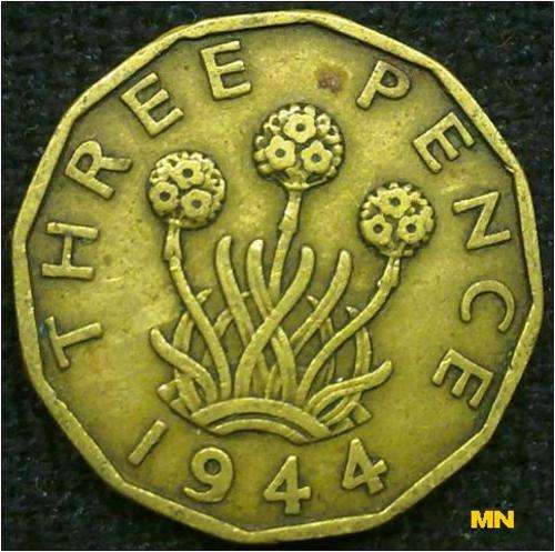 Great Britain - Three Pence - 1944