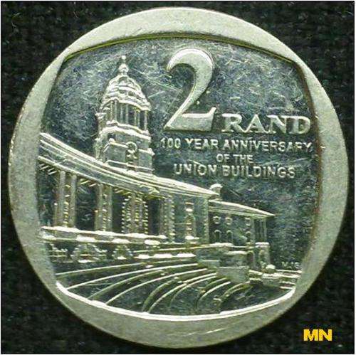 2013 - Two rand - R2 - 100 Year anniversary of the Union Buildings