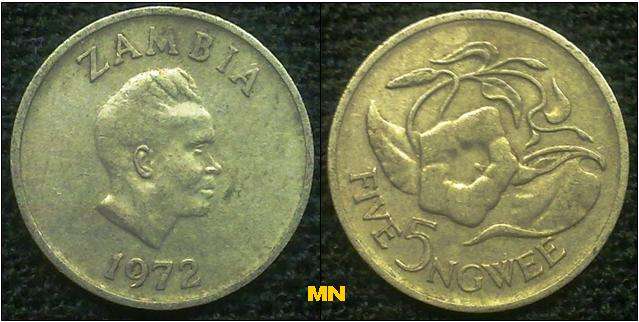 Zambia - 5 Ngwee - 1972