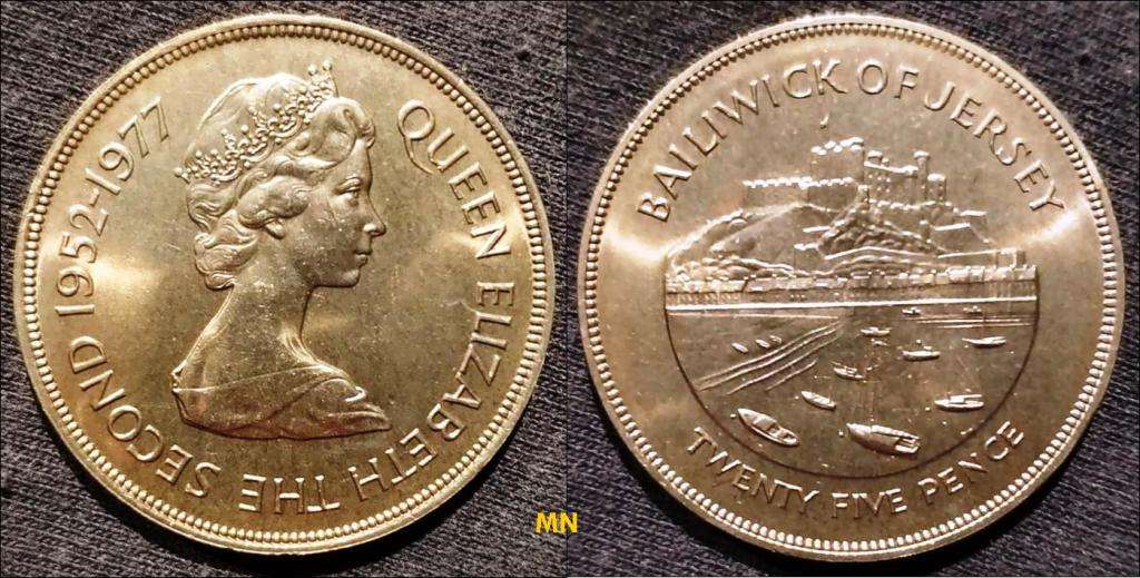 Jersey 25 Pence - Elizabeth II Silver Jubilee - Commemorative issue