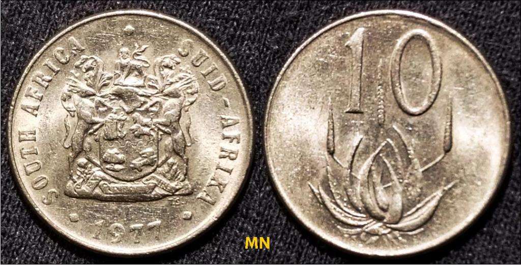 10 Cents SOUTH AFRICA - SUID-AFRIKA - 1977