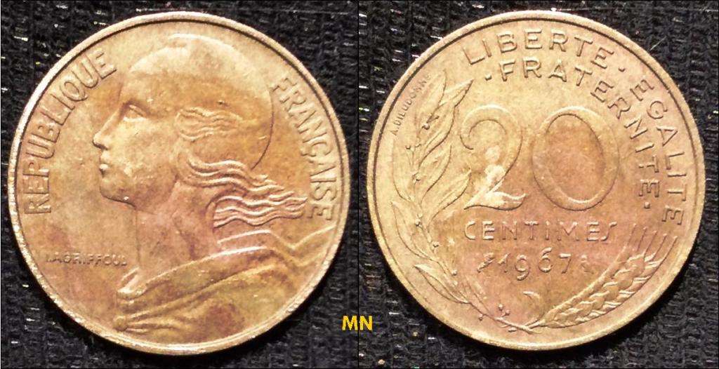 France 20 Centimes - 1967