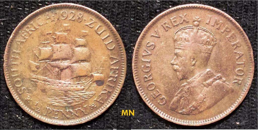 South Africa ½ Penny - George V ½ Penny - 1928 ( Only 104912 minted)