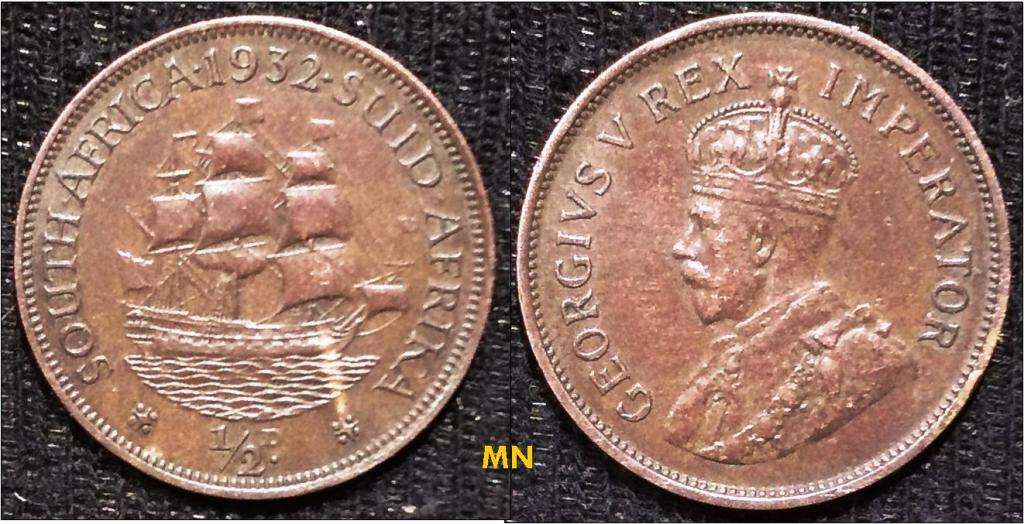 South Africa ½ Penny - George V ½D - 1932 (only 106438 minted)