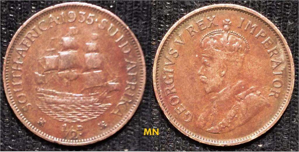 South Africa ½ Penny - George V ½D - 1935 (only 405290 minted)
