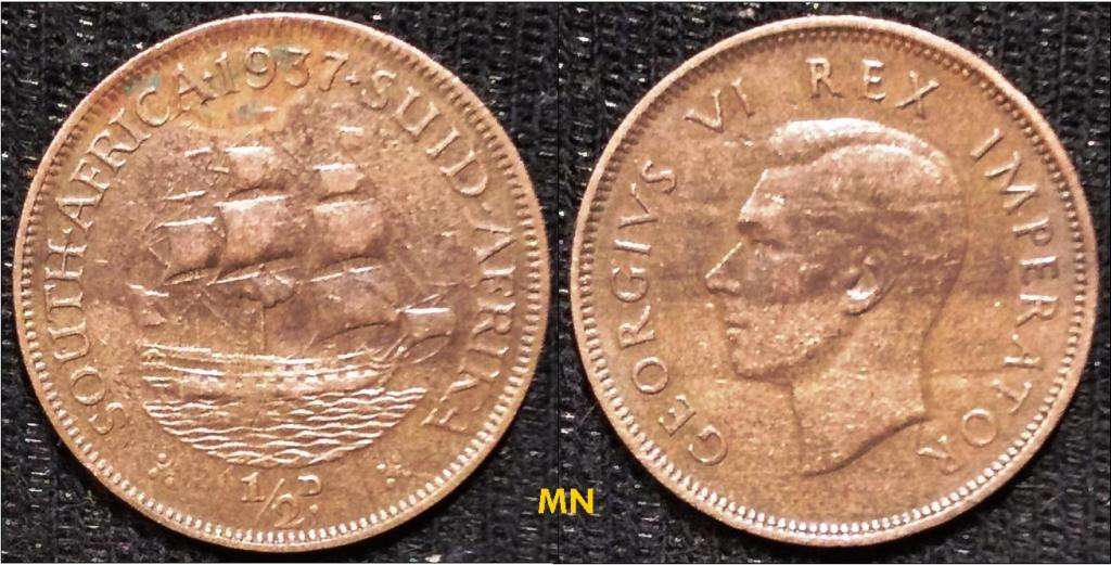 South Africa ½ Penny - George VI - 1937 (only 638256 minted)