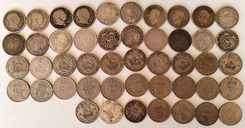 Britania / Great Britain coin lot in album (now minus the bronze pennies)