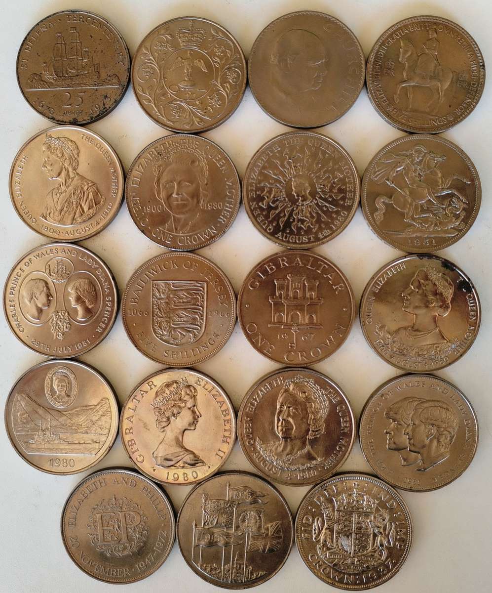 Britania / Great Britain coin lot in album (now minus the bronze pennies)