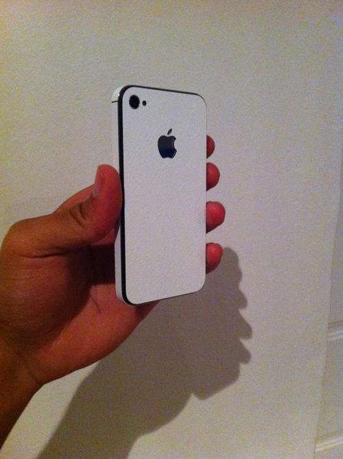 White Leather iPhone 4 & 4s Skin Cover
