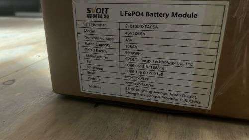 SVOLT 48V 106AH 5.10KWH A-GRADE LITHIUM BATTERY