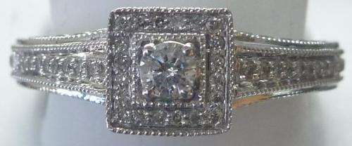 UNBEATABLE VALUE [R29412]** HIGH QUALITY [0.400ct] DIAMOND RING [4.004g] WHITE GOLD