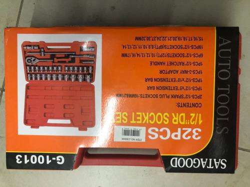 SATAGOOD 32pcs Ratchet Box Socket Set Box Set Spanner Set Wrench Set Tools Set