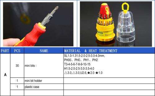 31 in 1 Electronic Precision Screwdriver Set for iphone Mini Pocket tool