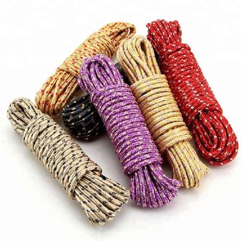 colored braided pull flat nylon rope 0.4mm*10M