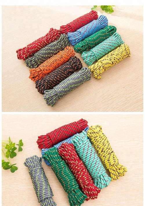colored braided pull flat nylon rope 0.4mm*10M