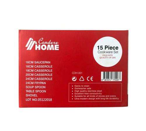 Condere Pots 15 - Piece Cookware Set