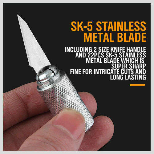 14Pc Hobby Knife Kit Modelling Penknife Blade Set Sharp Art Cutting Craft Knives