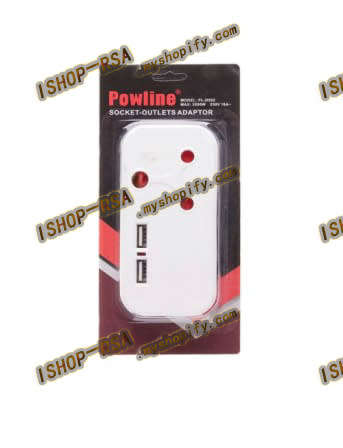 Powline Multi-plug with 2 USB Ports Pl-D002