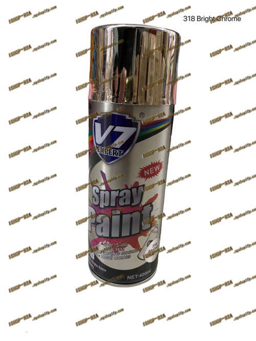 V7  400ml Spray Paint - Bright Chrome  V7052-318