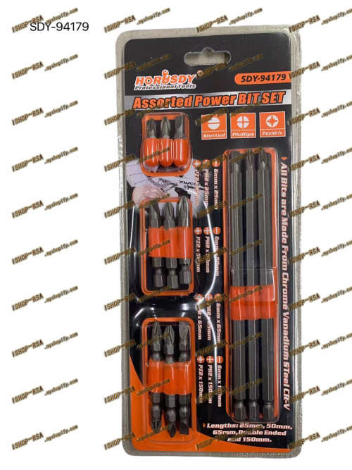 SDY-94179 Assorted Power Bit Set 12pcs