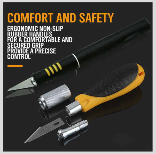 14Pc Hobby Knife Kit Modelling Penknife Blade Set Sharp Art Cutting Craft Knives