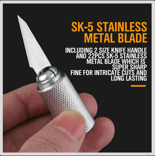 14Pc Hobby Knife Kit Modelling Penknife Blade Set Sharp Art Cutting Craft Knives