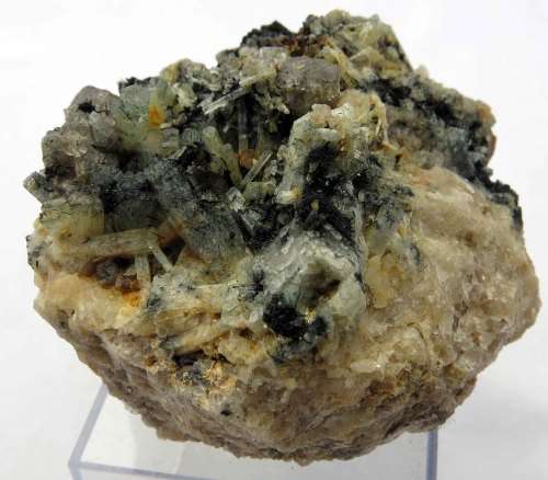 Aquamarine & Acicular Schorl Cluster, Erongo, Namibia