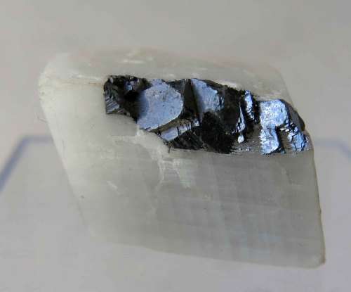 Carrolite on Calcite, Kambove, Drc